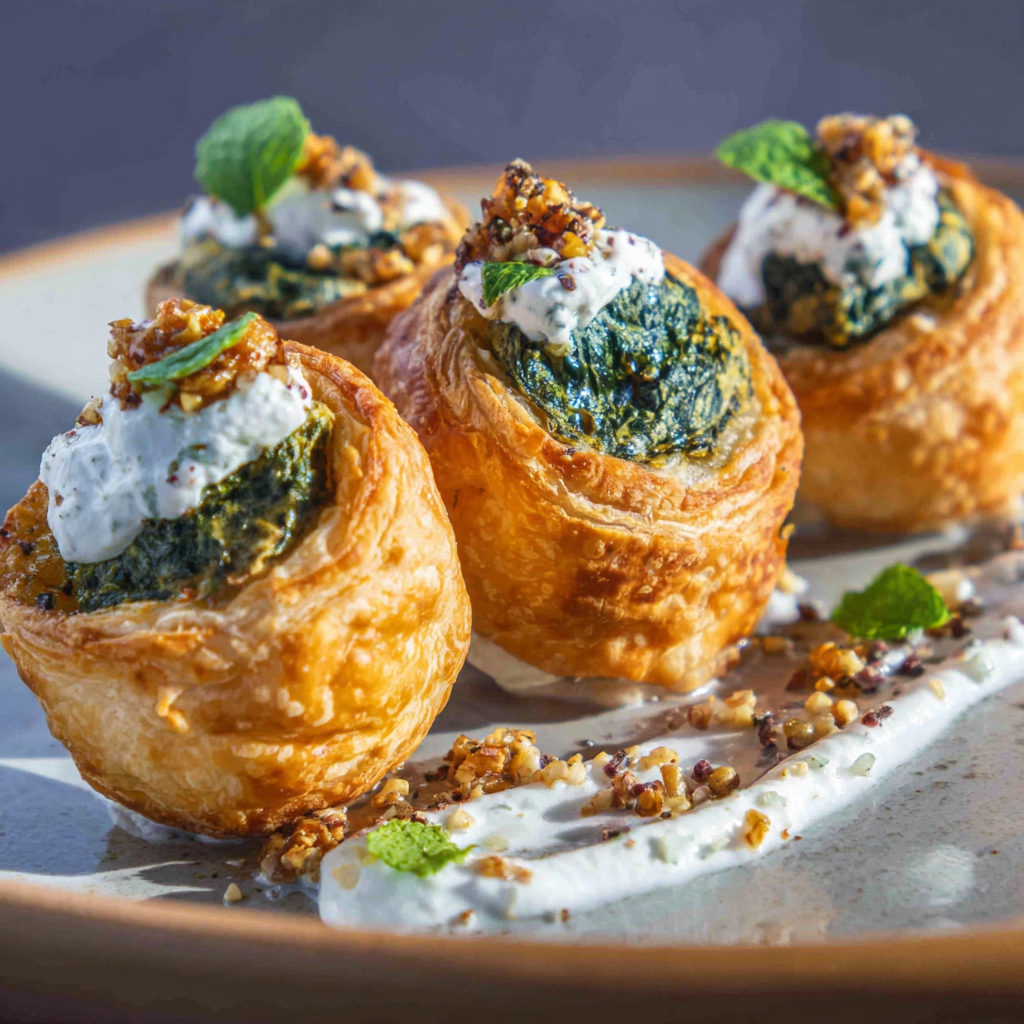 Delicious Spinach Puffs with Cream Cheese Recipe