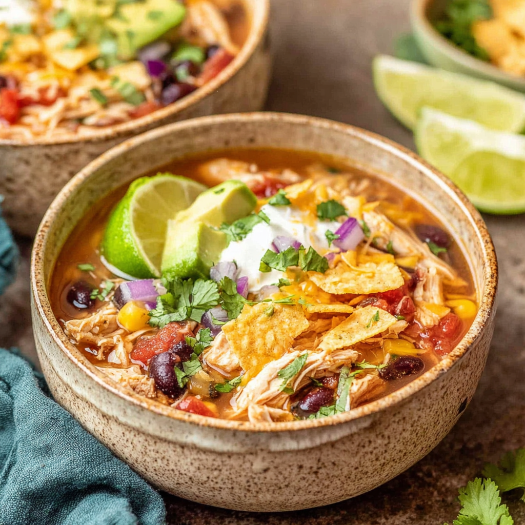 Hearty Slow Cooker Chicken Tortilla Soup Recipe