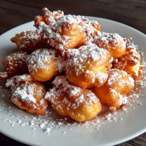 delicious funnel cake bites made in an air fryer