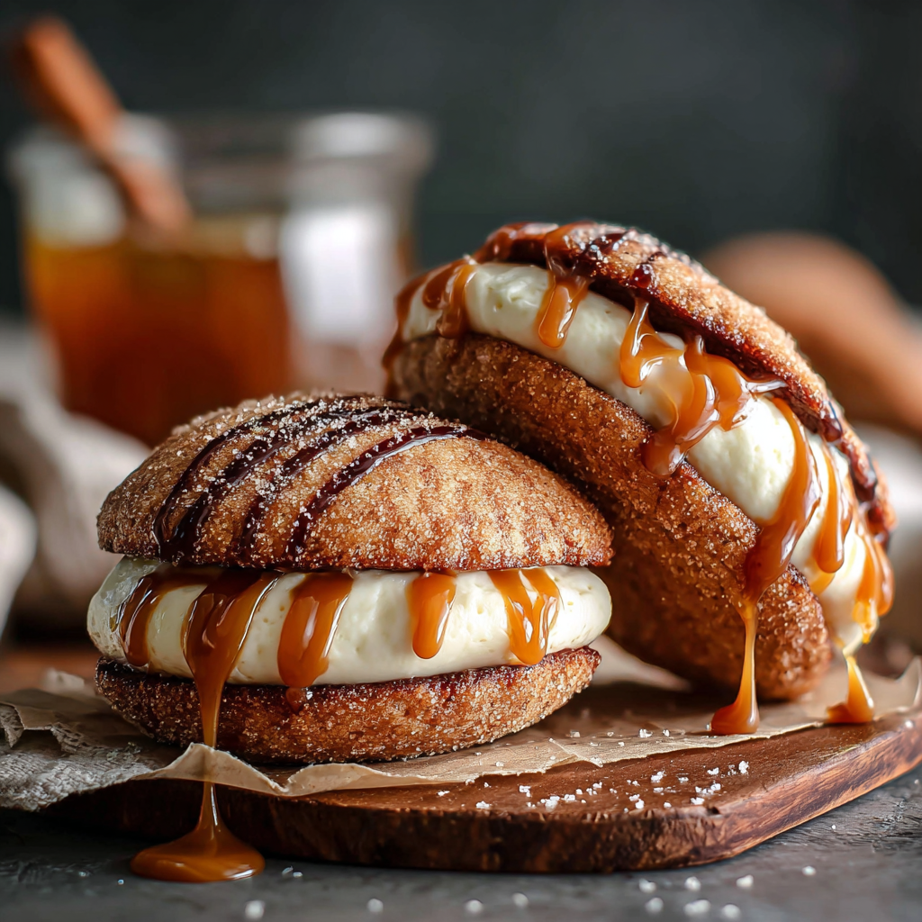 Delightful Apple Cider Whoopie Pie Cookies with Caramel