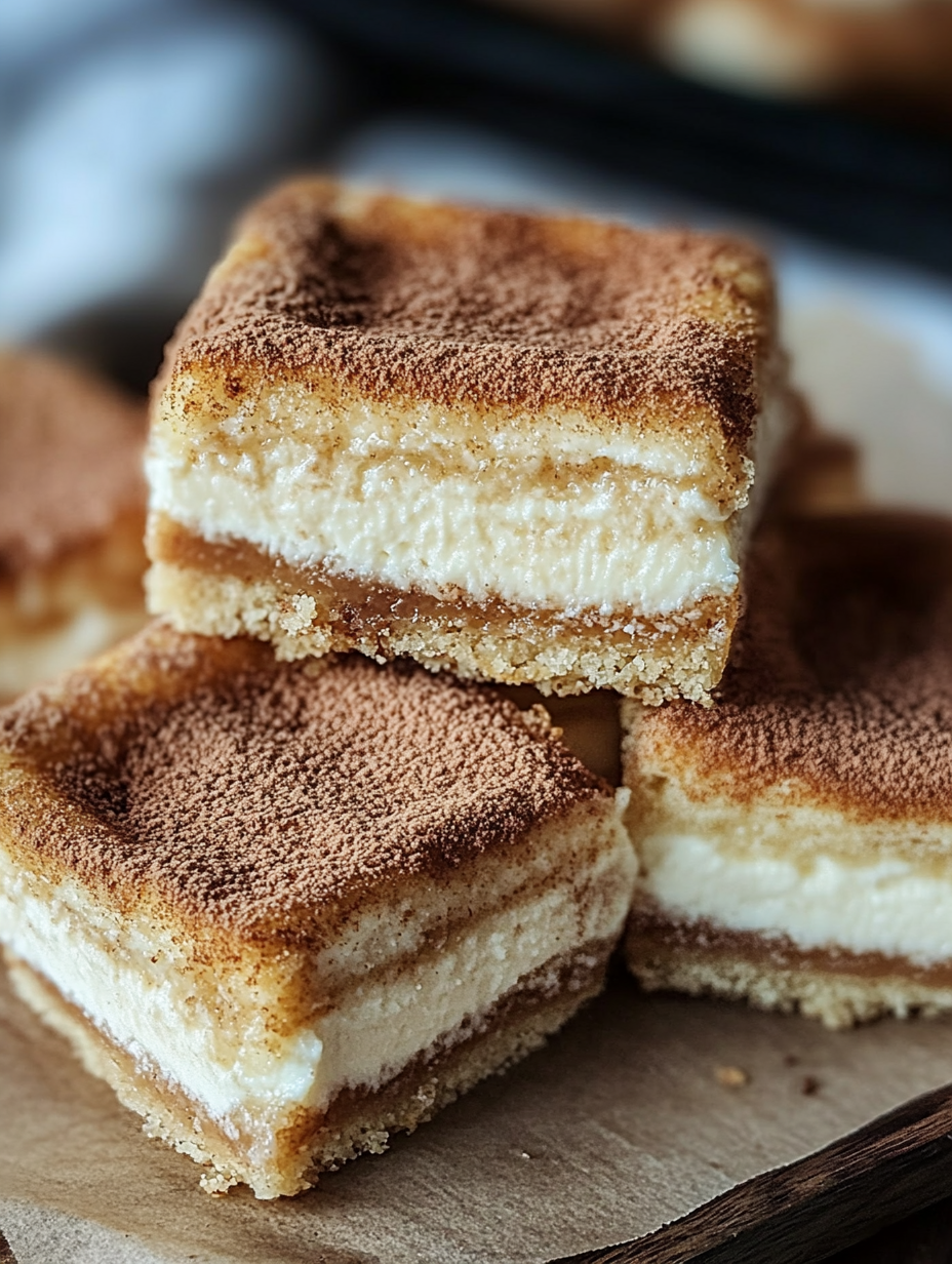 Delightful Churro Cheesecake Bars for Home Bakers