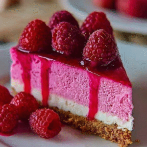 indulge in a pink velvet raspberry cheesecake delight