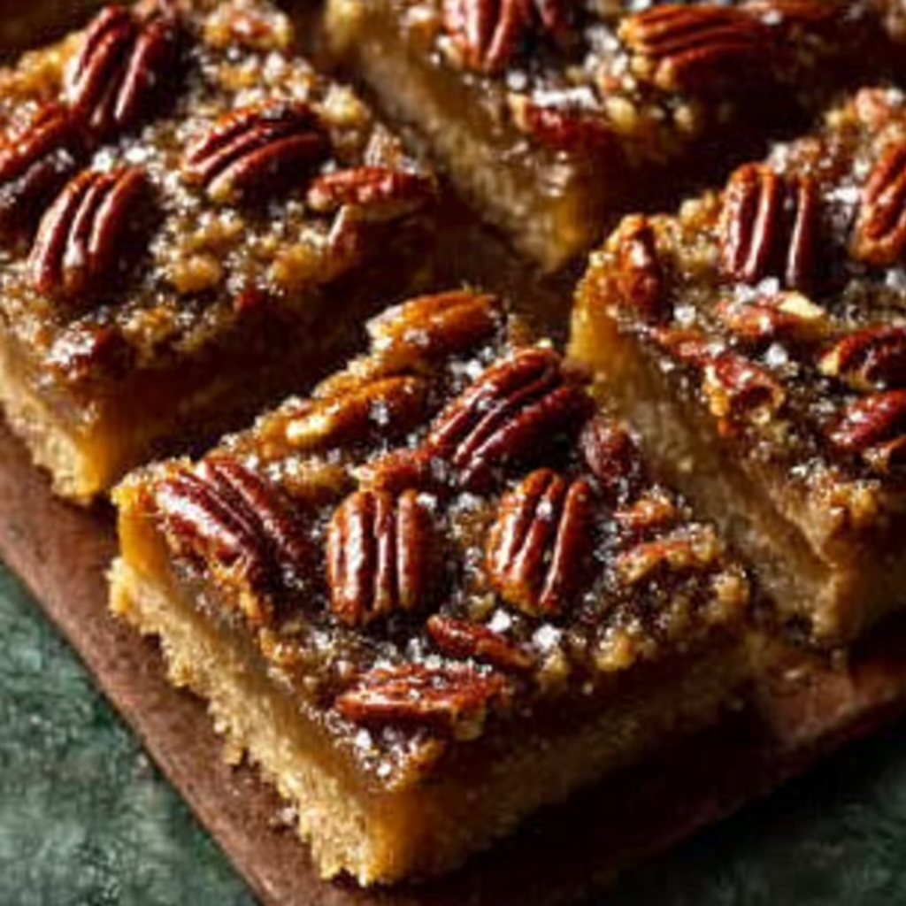Irresistibly Rich Salted Maple Pecan Pie Bars
