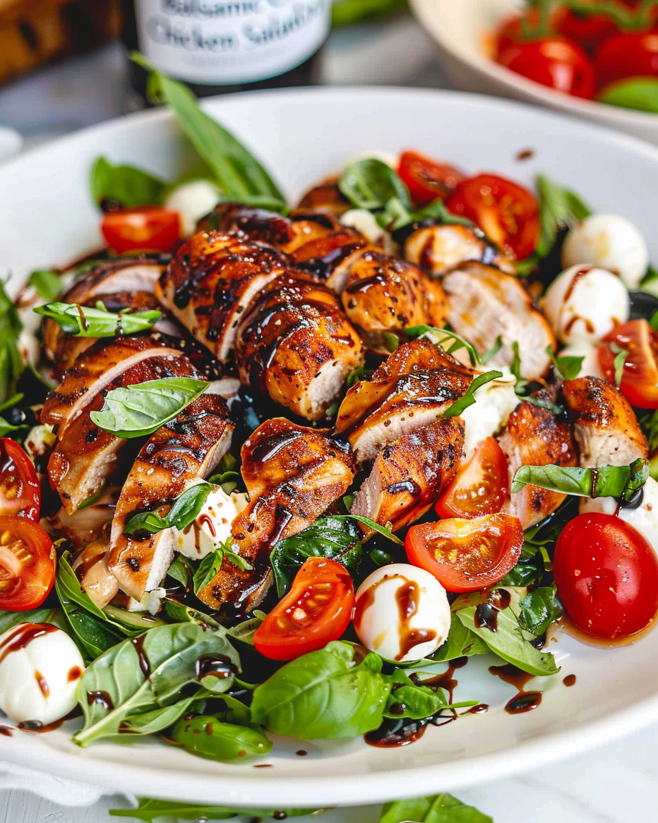 Lively Balsamic Chicken Caprese Salad Recipe