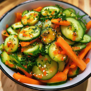 refreshing cucumber and carrot salad for every meal