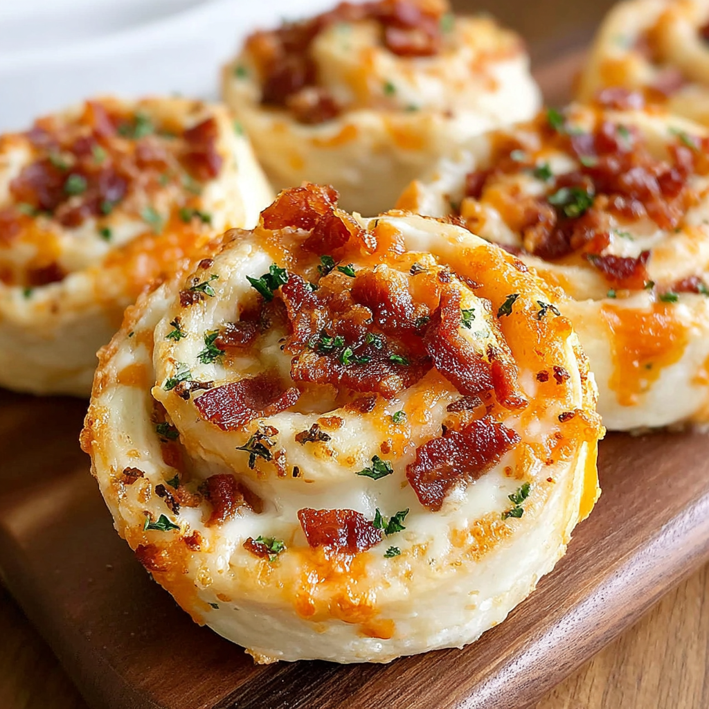 Savory Cheddar Bacon Ranch Pinwheels Recipe