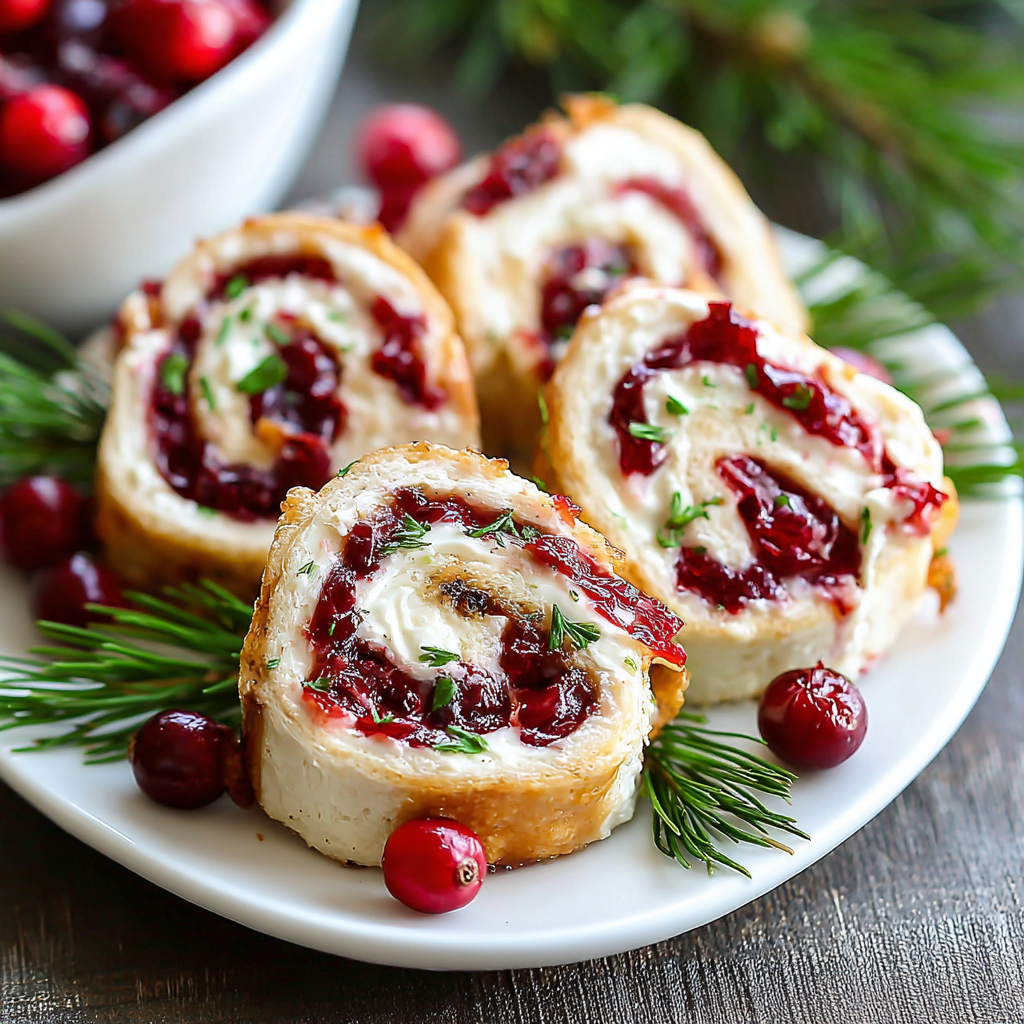Savory Cranberry Roll Ups for Festive Gatherings