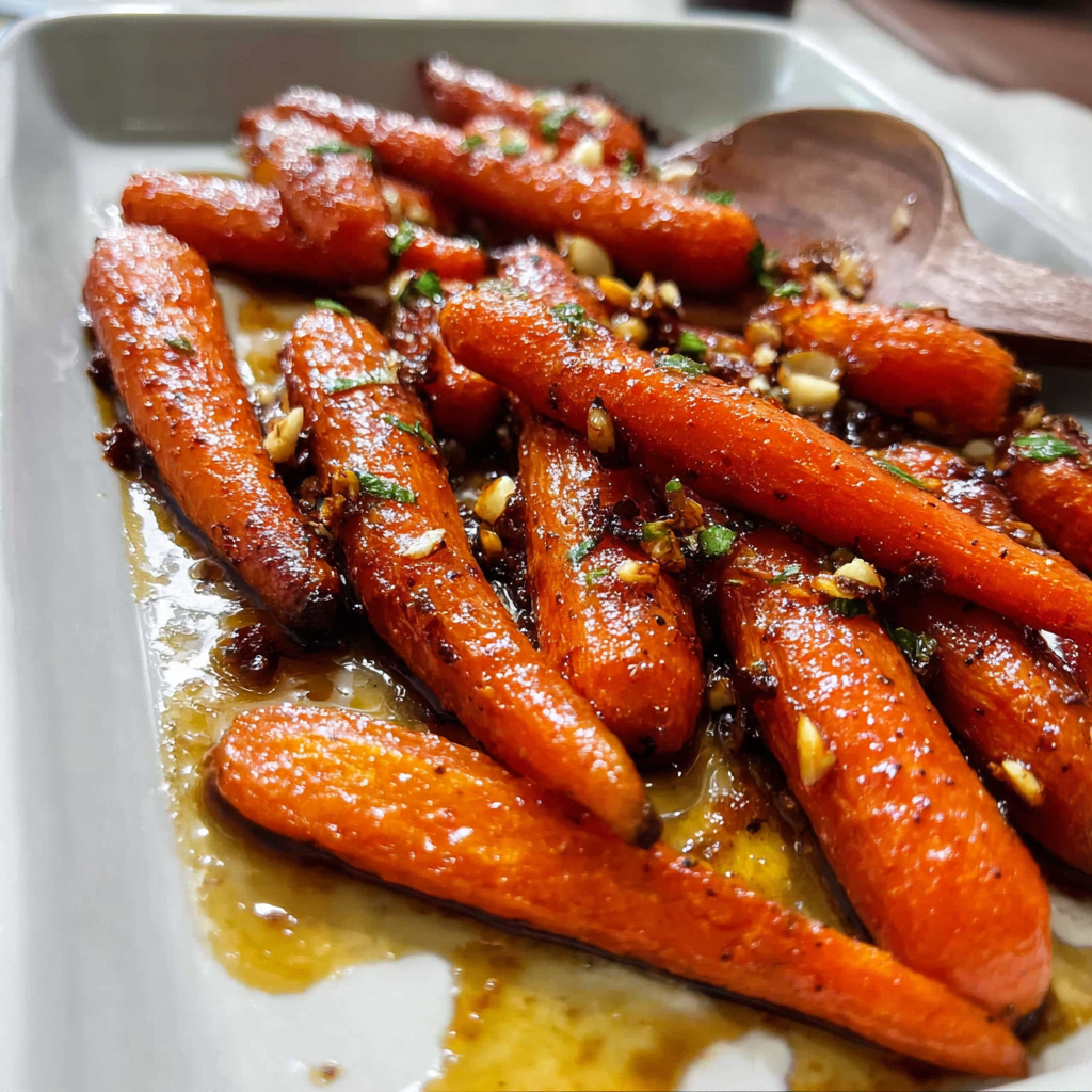 Savory Honey Garlic Roasted Carrots Recipe