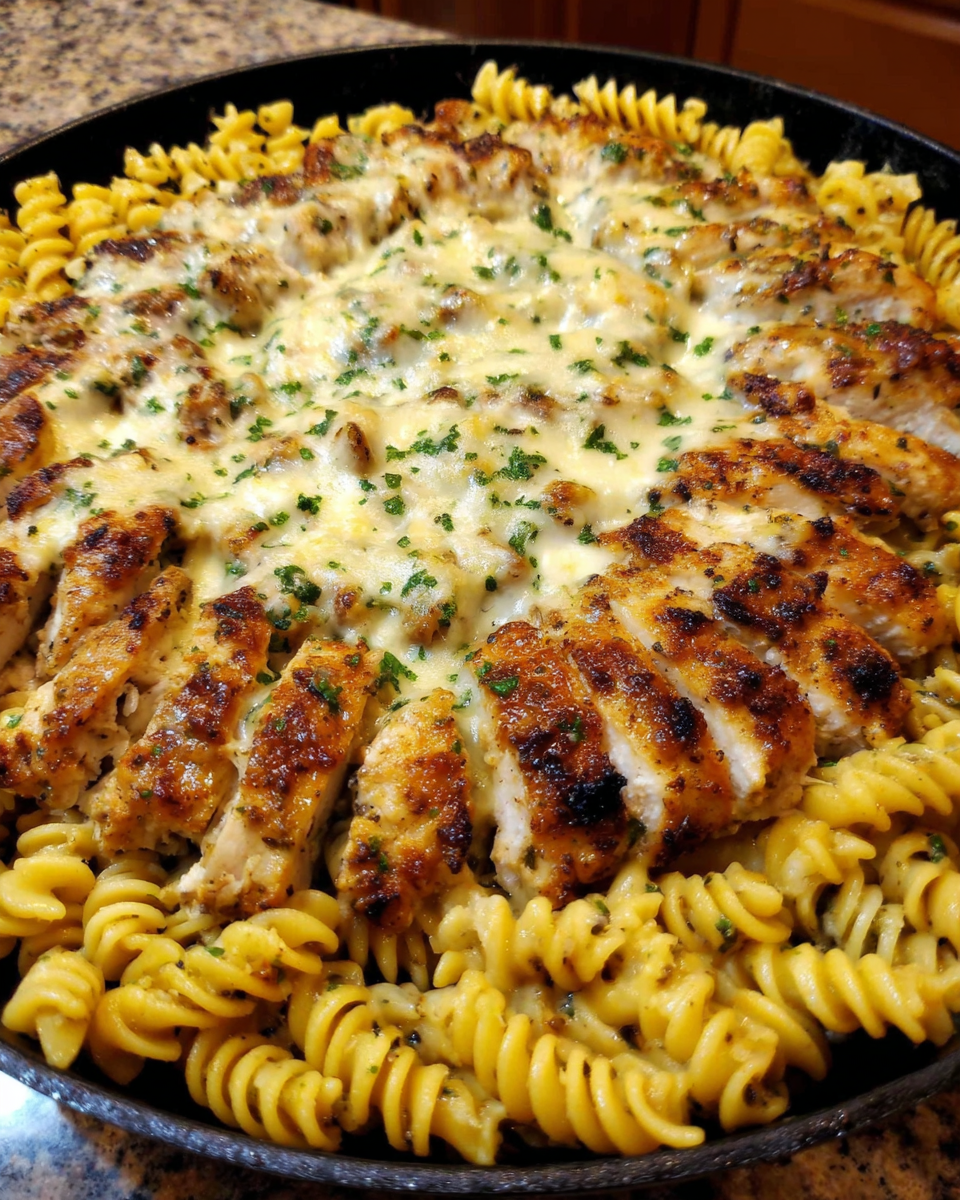 Cheesy Cajun Garlic Chicken Rotini – One-Skillet Comfort