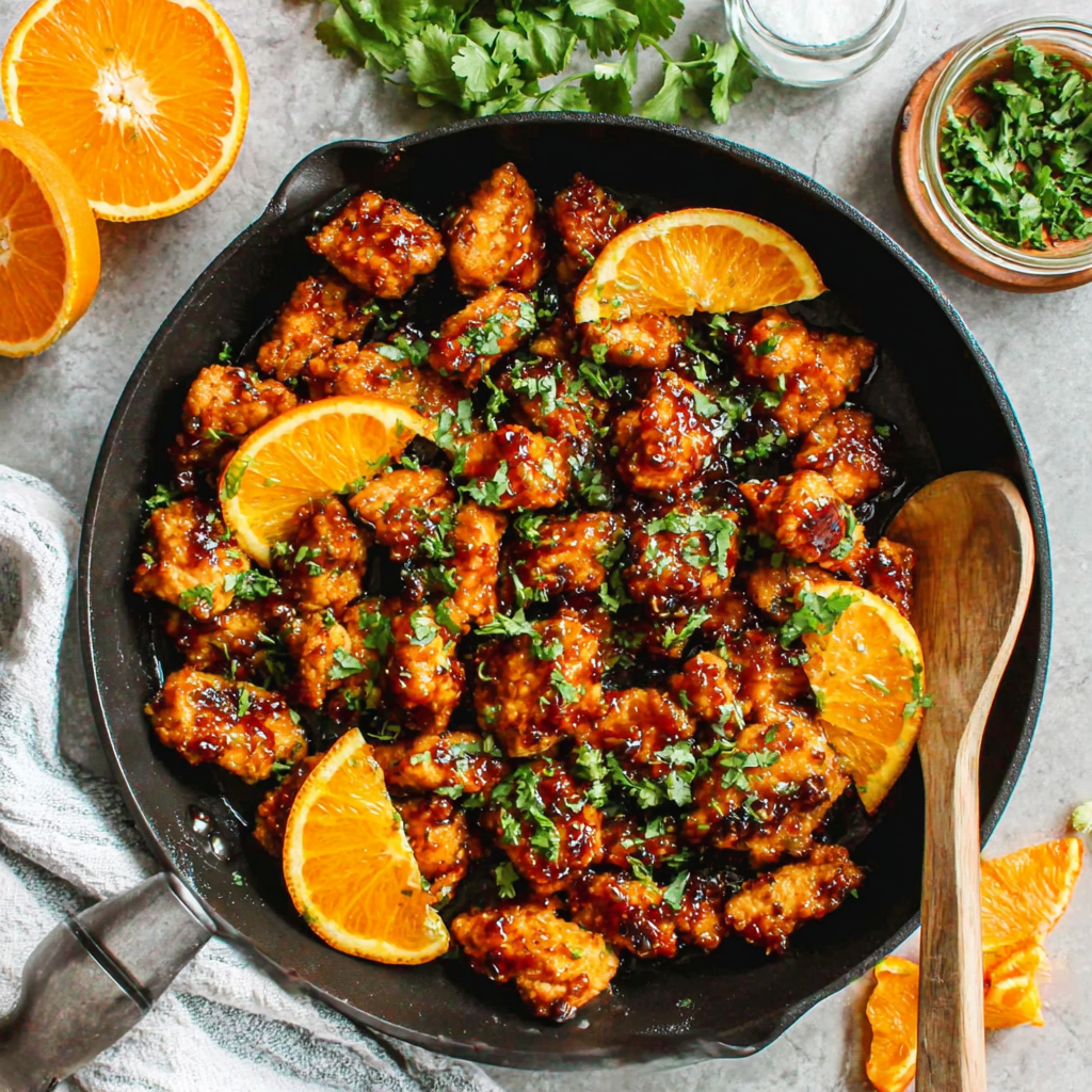 Cilantro Orange Chicken Bites Recipe Delight