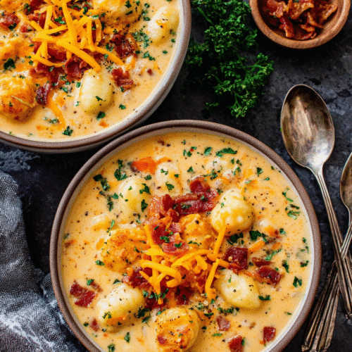 creamy bacon cheddar gnocchi soup recipe
