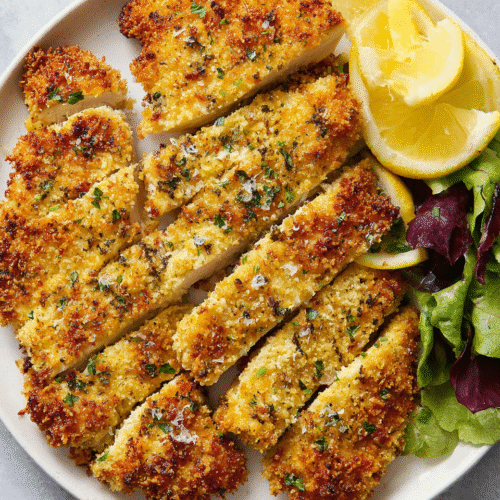 crispy parmesan crusted chicken for busy families