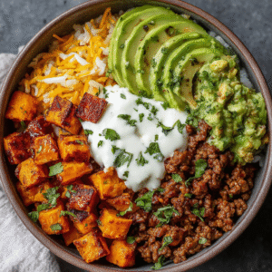 delicious sweet potato taco bowl recipe