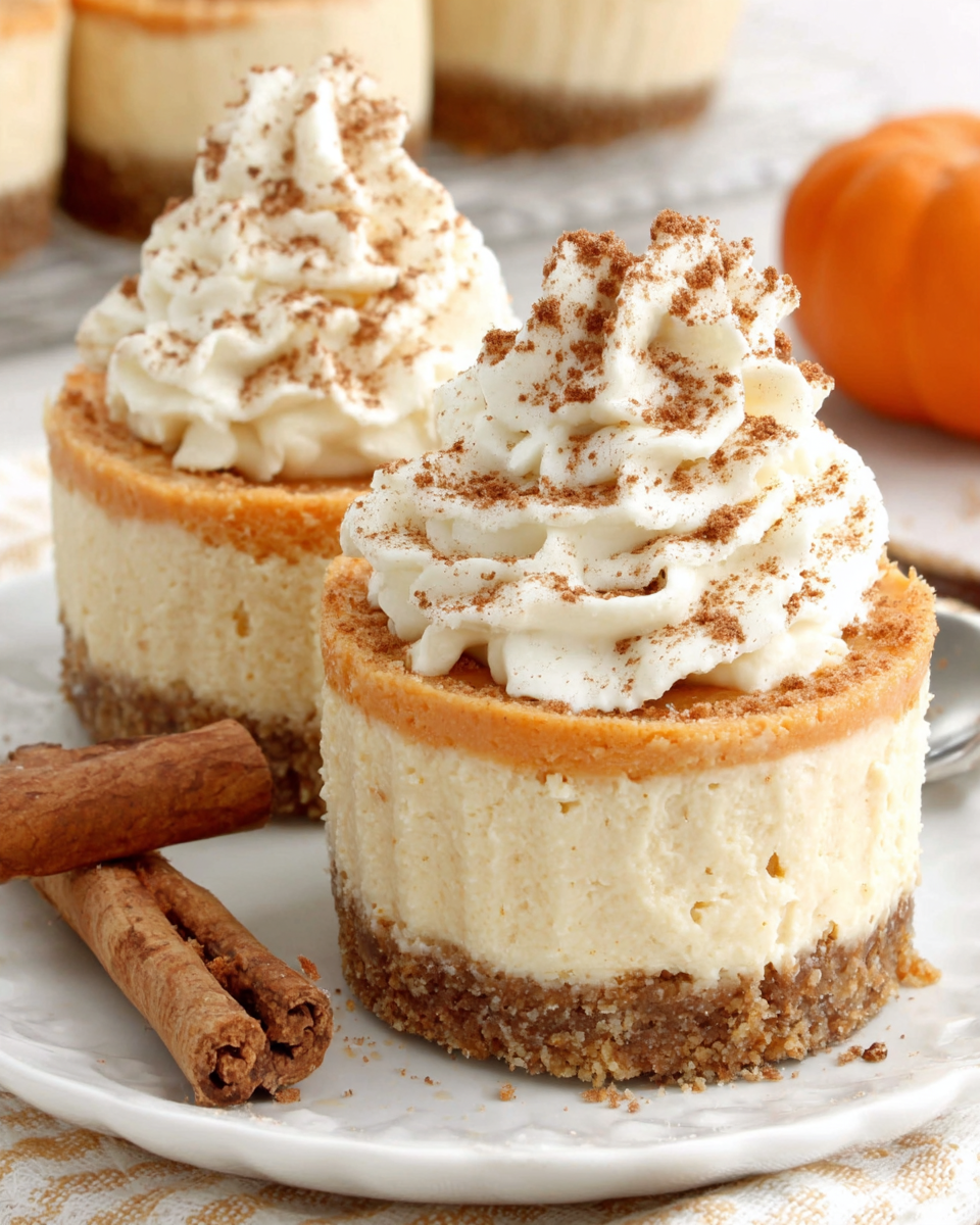 Delightful No Bake Pumpkin Mini Cheesecakes Recipe