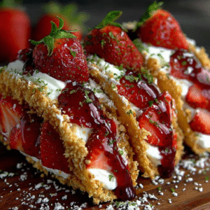 delightful strawberry crunch cheesecake tacos
