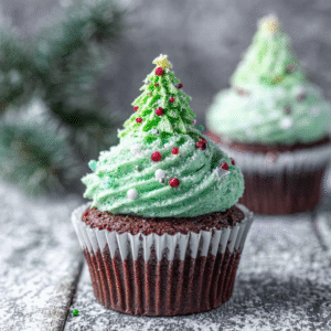 festive christmas tree cupcakes for holiday cheer