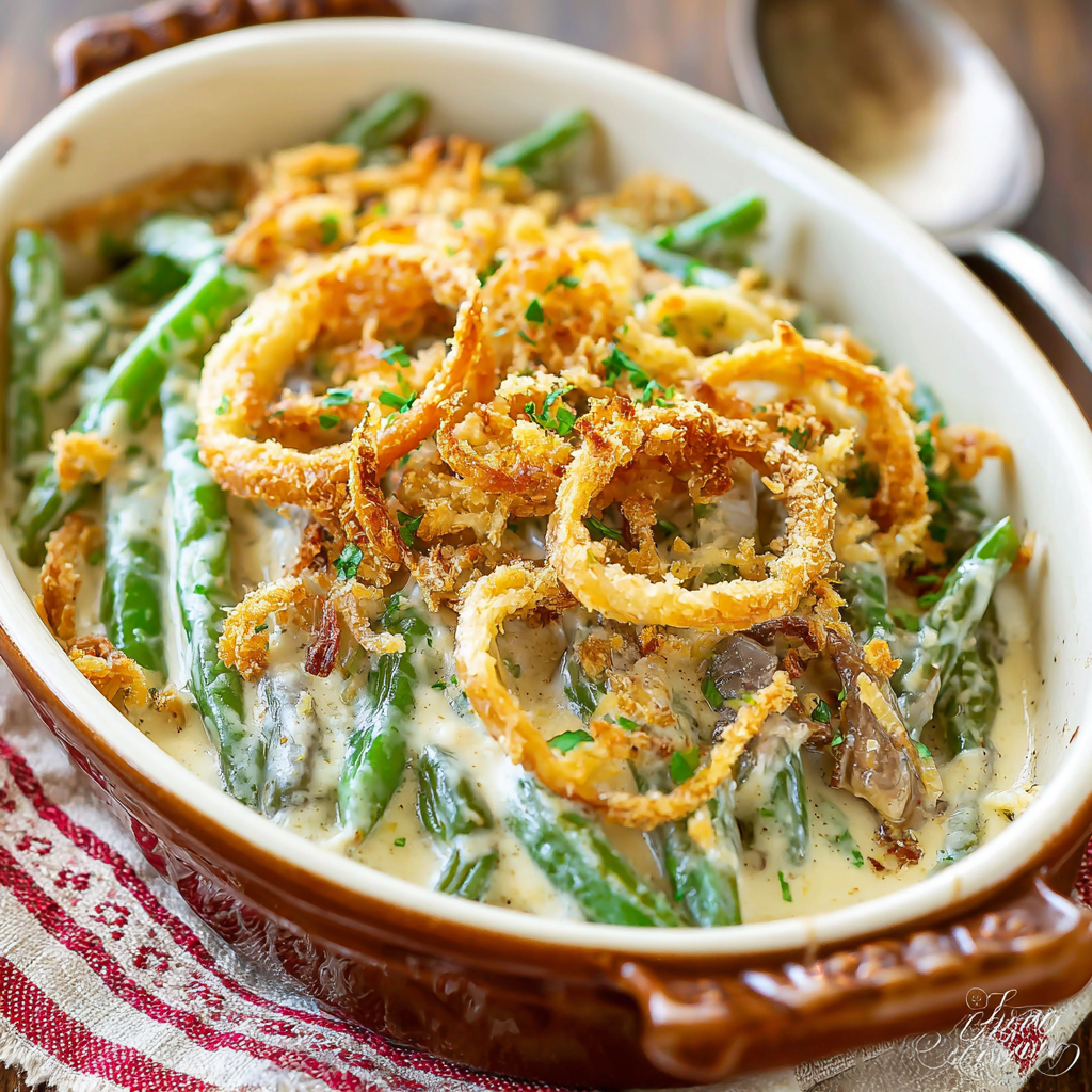 Indulgent Creamy Green Bean Casserole Recipe