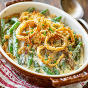 Indulgent Creamy Green Bean Casserole Recipe 2 indulgent creamy green bean casserole recipe
