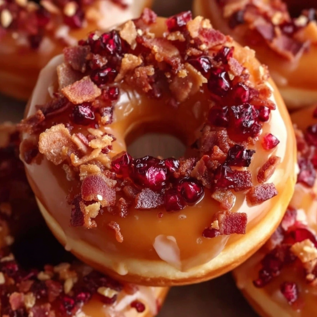 Indulgent Maple Raspberry Bacon Donuts for Home Cooks
