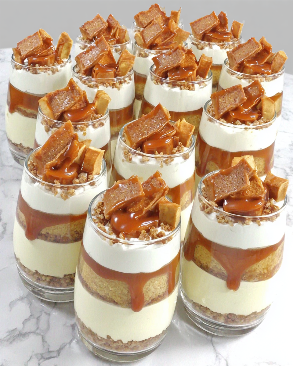 Indulgent No Bake Caramel Apple Pie Cheesecake Parfaits