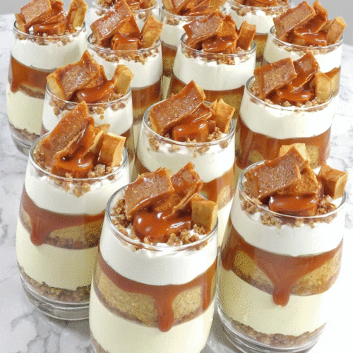 indulgent no bake caramel apple pie cheesecake parfaits