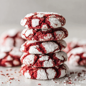 irresistibly delicious red velvet crinkle cookies