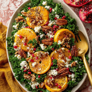 roasted orange fall harvest kale salad 2