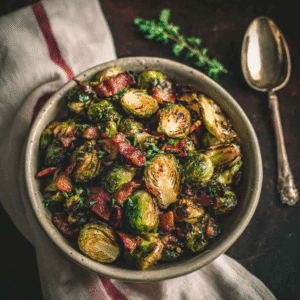 savory brussels sprouts with bacon for home cooks
