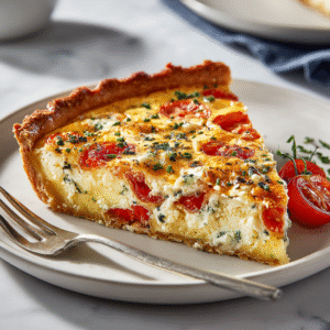 savory potato crust feta tomato quiche recipe