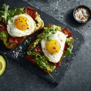 delicious avocado bacon and egg toasts recipe