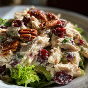 deliciously creamy cranberry chicken salad recipe