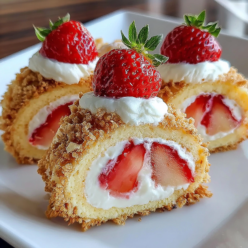Delightful Sweet Strawberry Cheesecake Rolls