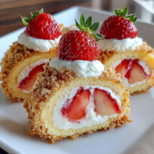Delightful Sweet Strawberry Cheesecake Rolls 2 delightful sweet strawberry cheesecake rolls