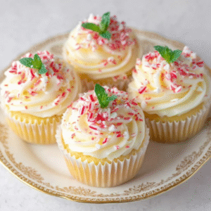delightful white chocolate peppermint cupcakes