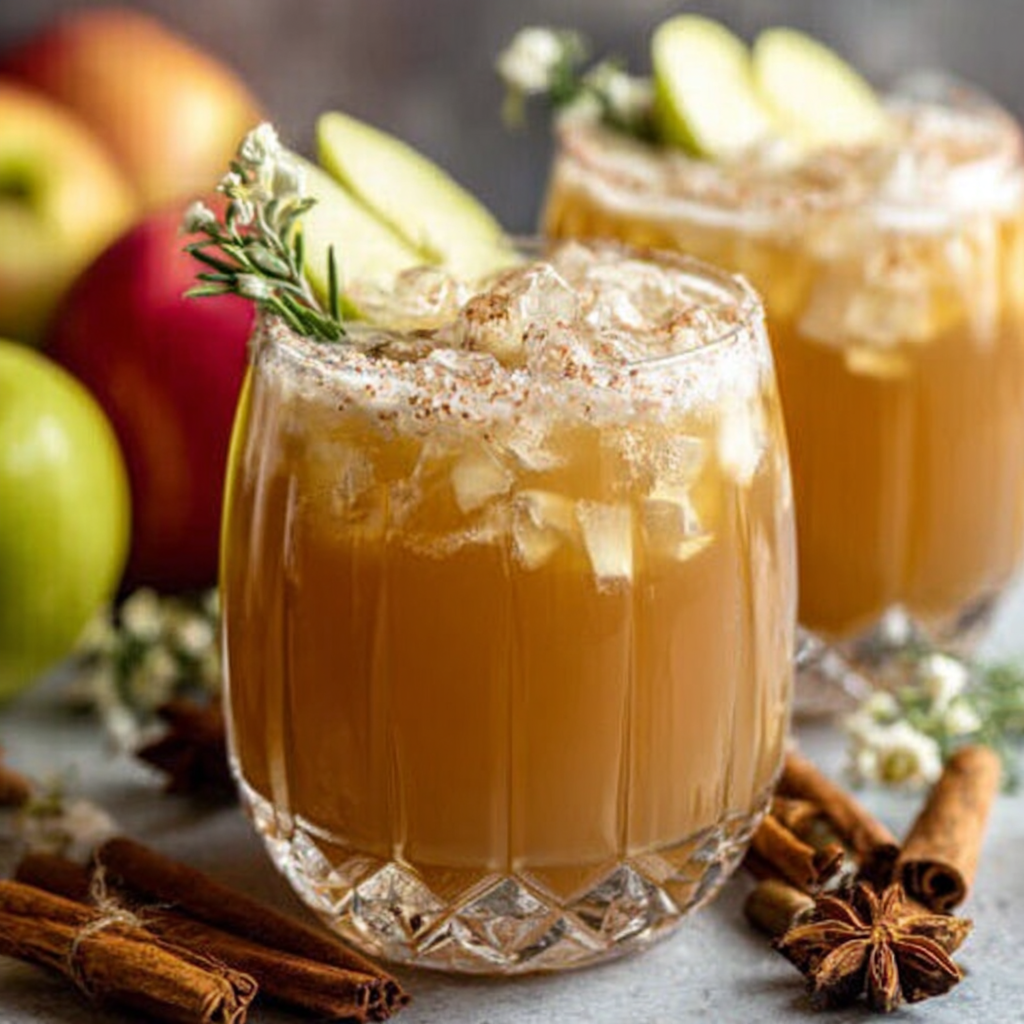 Delightfully Sweet Caramel Apple Pie Punch Mocktail