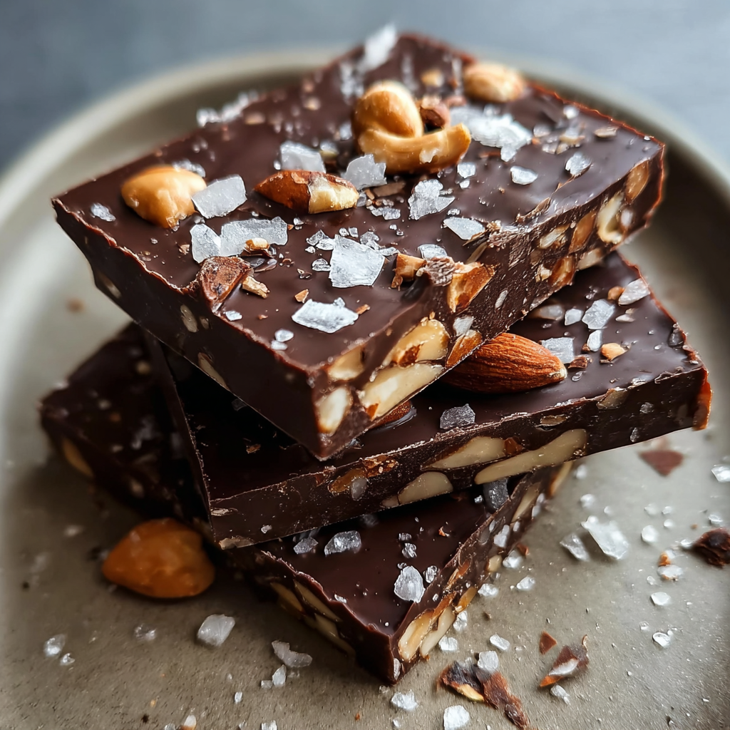 Nutty Delights: Dark Chocolate and Sea Salt Bars
