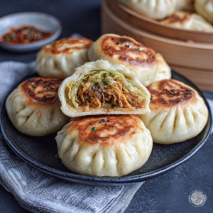 savor the crunch of pan fried cabbage and noodle buns