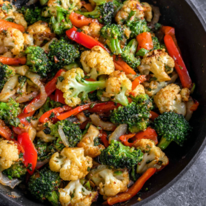 flavorful cauliflower and broccoli stir fry delight