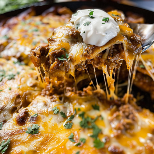 flavorful enchilada ground beef casserole recipe