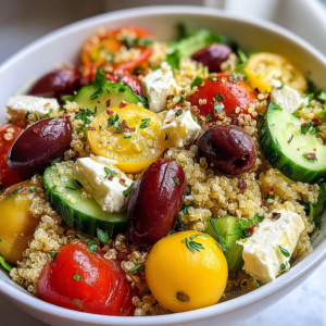 fresh flavors in mediterranean quinoa salad