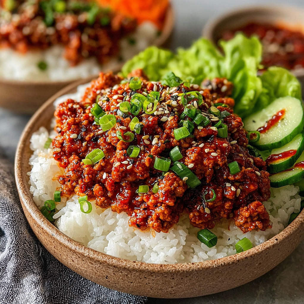 Protein-Packed Firecracker Ground Chicken Bowls
