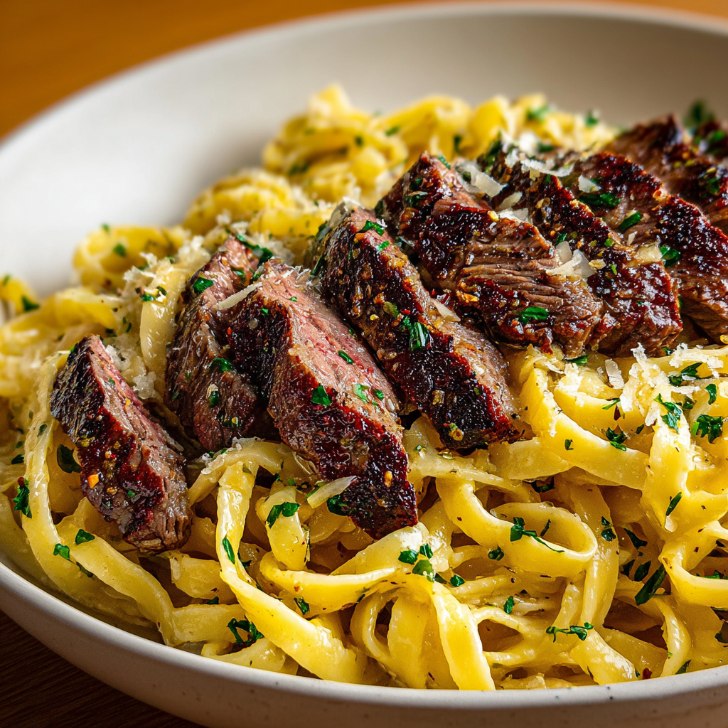 Savor the Flavor of Garlic Butter Steak Pasta