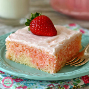 strawberry sheet cake with lemon frosting delight