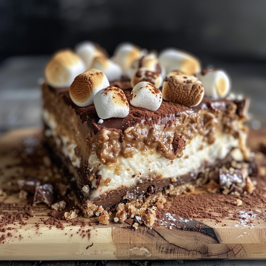 gooey s mores cheesecake bars no bake delight 1